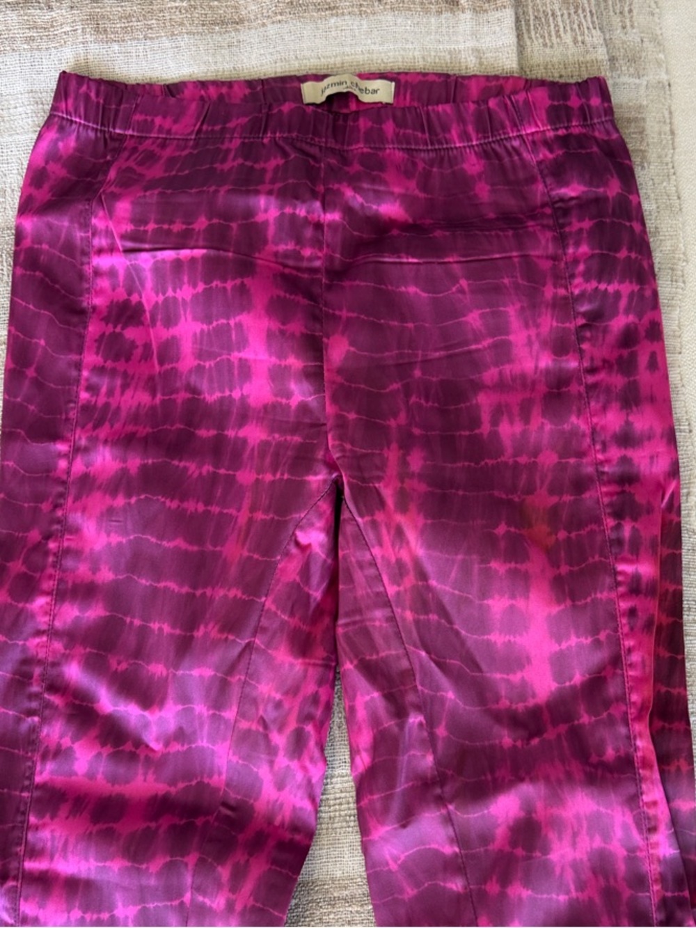 Girls' Magenta Tie-Dye Leggings